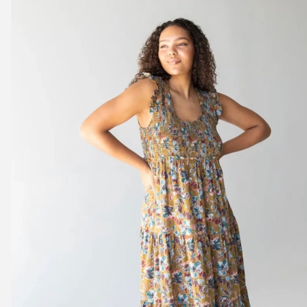 Olivia Smocked Dress from Natural Life size small. Worn once like new.
